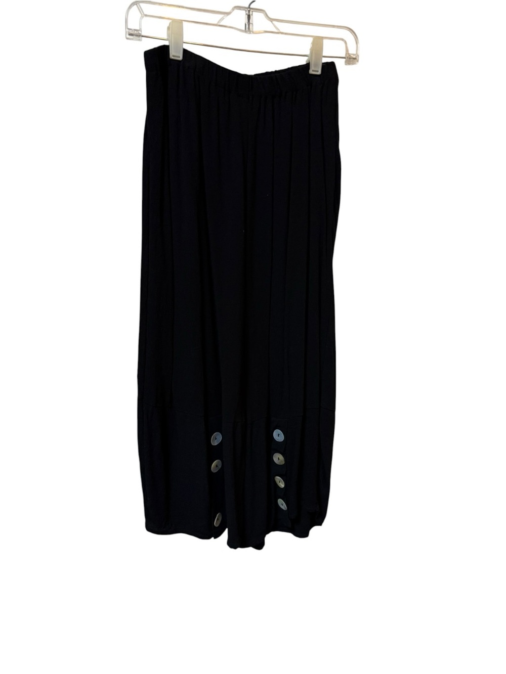 Studio 90 Black Palazzo Pants with Button Hem Details Small